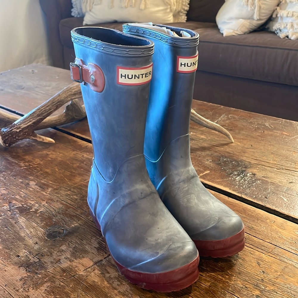 Hunter Boots sz 1 super cool color combo